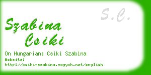 szabina csiki business card